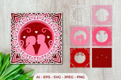 3D Valentines Mandala Layered Papercut | Valentine's Day Product Image 4