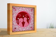 3D Valentines Mandala Layered Papercut | Valentine's Day Product Image 2