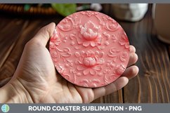 Gorgeous3D Valentine Round Coaster design.