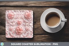 Gorgeous3D Valentine Square Coaster design.