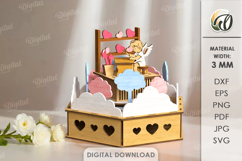 3D Valentine's Day Decor Lasercut. Valentine Stand Decor SVG Product Image 1
