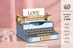 3D Valentine's Day Decor Lasercut. Valentine Stand Decor SVG Product Image 1