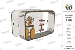 3D Valentine's Day Decor Lasercut. Valentine Stand Decor SVG Product Image 4