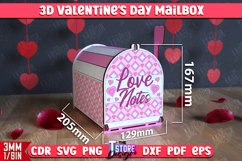 3D Valentine&#039;s Day Mailbox | Valentine Card | Post Box | CNC Product Image 2