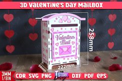 3D Valentine&#039;s Day Mailbox | Valentine Card | Post Box | CNC Product Image 2