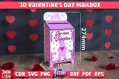 3D Valentine&#039;s Day Mailbox | Valentine Card | Post Box | CNC Product Image 2