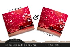 3D Valentine Vintage Truck Tumbler Wrap PNG | Valentine PNG Product Image 3