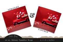 3D Valentine Vintage Truck Tumbler Wrap PNG | Valentine PNG Product Image 3