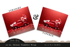 3D Valentine Vintage Truck Tumbler Wrap PNG | Valentine PNG Product Image 3