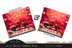 3D Valentine Truck Tumbler Wrap PNG | Valentine PNG Product Image 3