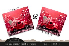 3D Valentine Vintage Truck Tumbler Wrap PNG | Valentine PNG Product Image 3