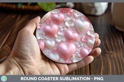 Gorgeous3D Valentine Round Coaster design.