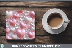 Gorgeous3D Valentine Square Coaster design.