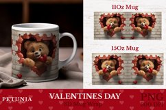 Valentines Day Mug Wrap Sublimation design being used as a mug print