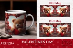 Valentines Day Mug Wrap Sublimation design being used as a mug print