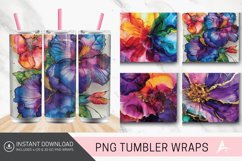 3D Vibrant Alcohol Ink Tumbler wrap Product Image 1