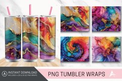 3D Vibrant Alcohol Ink Tumbler wrap Product Image 1
