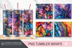 3D Vibrant Alcohol Ink Tumbler wrap Product Image 1
