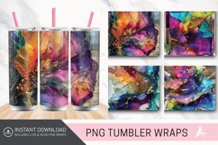 3D Vibrant Alcohol Ink Tumbler wrap Product Image 1