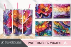 3D Vibrant Alcohol Ink Tumbler wrap Product Image 1