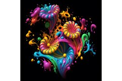 20 Oz 3D Abstract Plastic Splash Look Skinny Tumbler Wrap Product Image 7