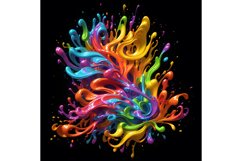 20 Oz 3D Abstract Glossy Swirl Splash Skinny Tumbler Wrap Product Image 6