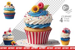 Clipart 3D Colorful Cupcake Product Image 1
