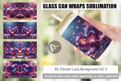 Glass Can Wraps 3D Vibrant Love Product Image 1