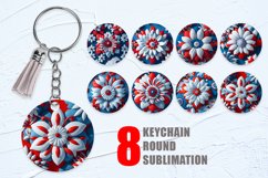 3D Flower patriot Keychain Background | 4th of July Product Image 1
