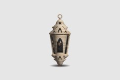 3d vintage islamic lantern design vector Product Image 1