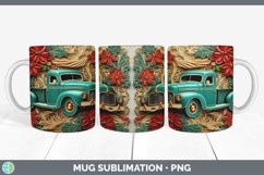GorgeousWatercolor Christmas Mug Wrap design.
