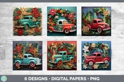 Bundle of six Watercolor Christmas Paper Backgrounds designs.