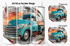 3D Vintage Truck 20/30oz Skinny Tumbler Product Image 1