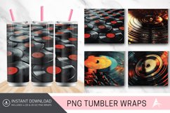 3D Vintage Vinyl Record Groove Tumbler wrap Product Image 1