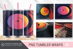 3D Vintage Vinyl Record Groove Tumbler wrap Product Image 1