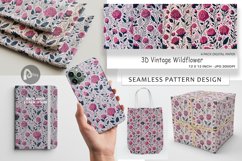 Digital Paper 3D Vintage Wildflower Product Image 1