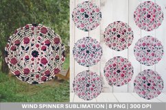 3D Vintage Wildflower Wind Spinner | Sublimation Spinner Des Product Image 1