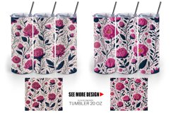 3D Vintage Wildflower Tumbler Sublimation Wrap Product Image 3