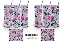 3D Vintage Wildflower Tumbler Sublimation Wrap Product Image 4