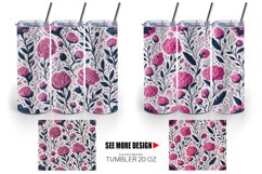 3D Vintage Wildflower Tumbler Sublimation Wrap Product Image 5
