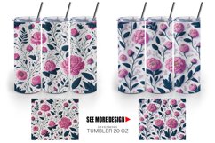 3D Vintage Wildflower Tumbler Sublimation Wrap Product Image 6