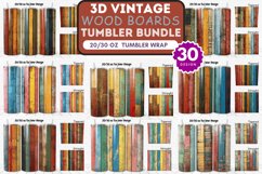3D Vintage Wood Boards Tumbler Bundle Product Image 1