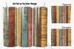 3D Vintage Wood Boards 20/30oz Skinny Tumbler Product Image 1