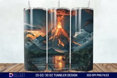 3D Volcano Mountains Tumbler Wrap Product Image 1