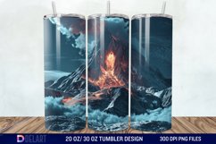3D Volcano Mountains Tumbler Wrap Product Image 1