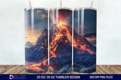 3D Volcano Mountains Tumbler Wrap Product Image 1