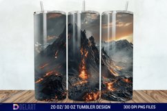 3D Volcano Mountains Tumbler Wrap Product Image 1