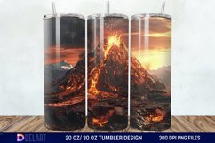 3D Volcano Mountains Tumbler Wrap Product Image 1