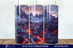 3D Volcano Mountains Tumbler Wrap Product Image 1
