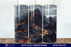 3D Volcano Mountains Tumbler Wrap Product Image 1